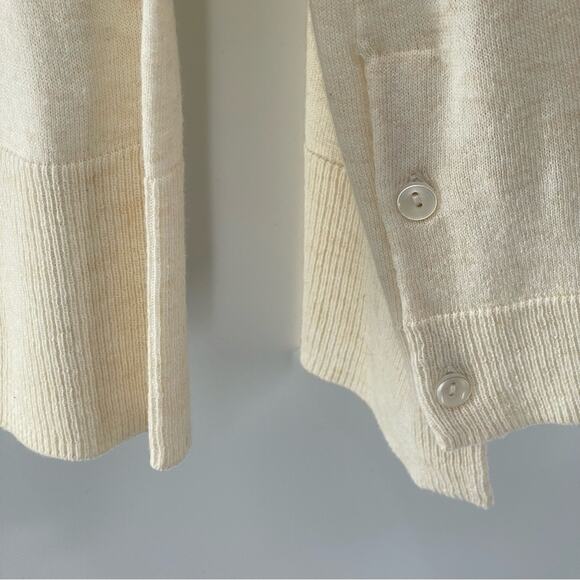 Toad&Co Merino Wool Gypsy Crewneck Sweater Cream Lightweight Organic Size Med - Picture 4 of 11